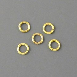 sen, GROKAUF, vergoldetes Silber, geffnet 5x0,8 mm, 100 Stk.