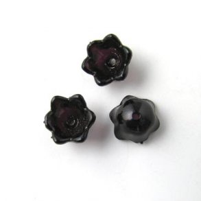 Acryl, Glockenblumen, schwarz, 6 Stk.