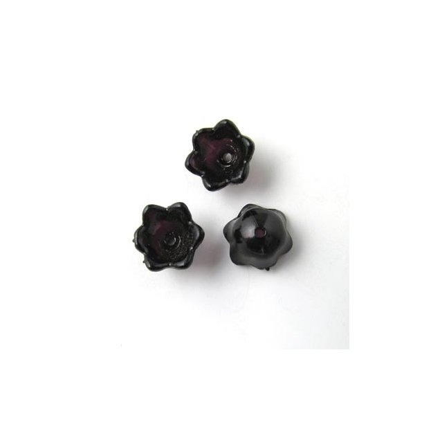 Acryl, Glockenblumen, schwarz, 6 Stk.