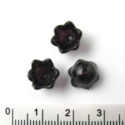 Acrylic bell flowers, large size, transparent, 2pcs.