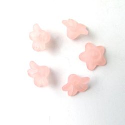 Acryl, Blumen, rosa, 9x5 mm, 10 Stk.