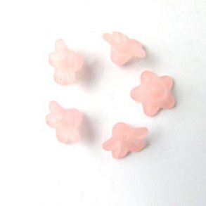 Acryl, Blumen, rosa, 9x5 mm, 10 Stk.