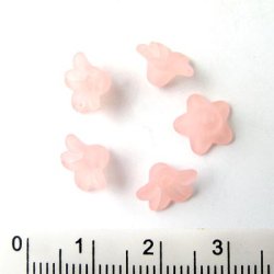Acryl, Blumen, rosa, 9x5 mm, 10 Stk.