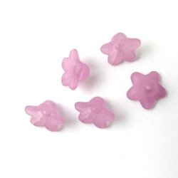 Acryl, Blumen, lila, 9x5 mm, 10 Stk.