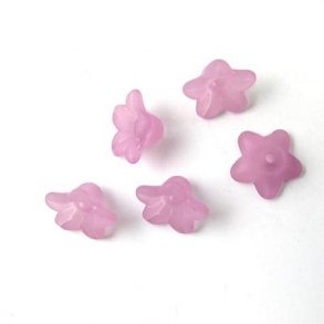 Acryl, Blumen, lila, 9x5 mm, 10 Stk.