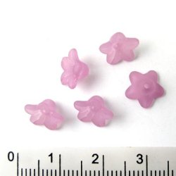 Acryl, Blumen, lila, 9x5 mm, 10 Stk.