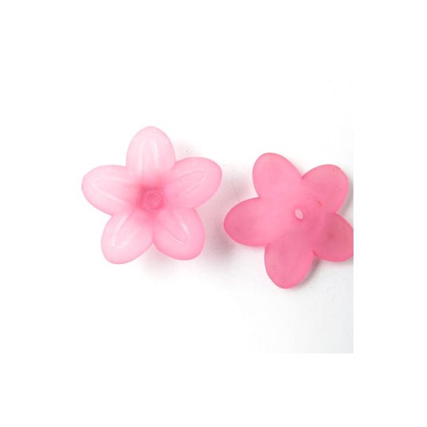 Acryl, Blumen, pink, 20x6 mm, 6 Stk.