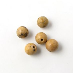 Grain stone, jasper, round bead, 4mm, 20pcs.