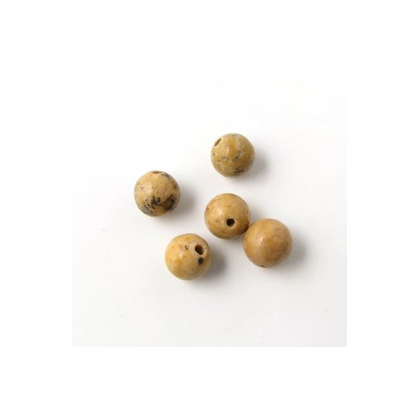 Grain Stein, Jaspis, runde Perle, 4 mm. 20 Stk.