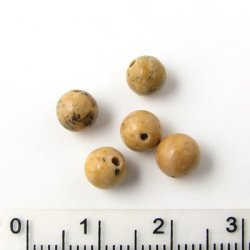 Grain Stein, Jaspis, runde Perle, 4 mm. 20 Stk.