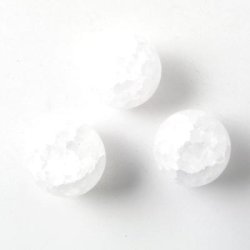 Crackle Kristall, ganzer Strang, rund, matt, krakelliert, 6 mm 65 Stk