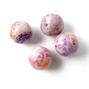 Lapidalite jasper, round bead, 10mm. 6pcs.