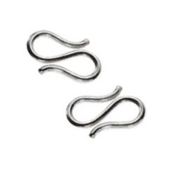 S-Verschl&uuml;sse, klein, Silber, 11x7 mm, 2 Stk.