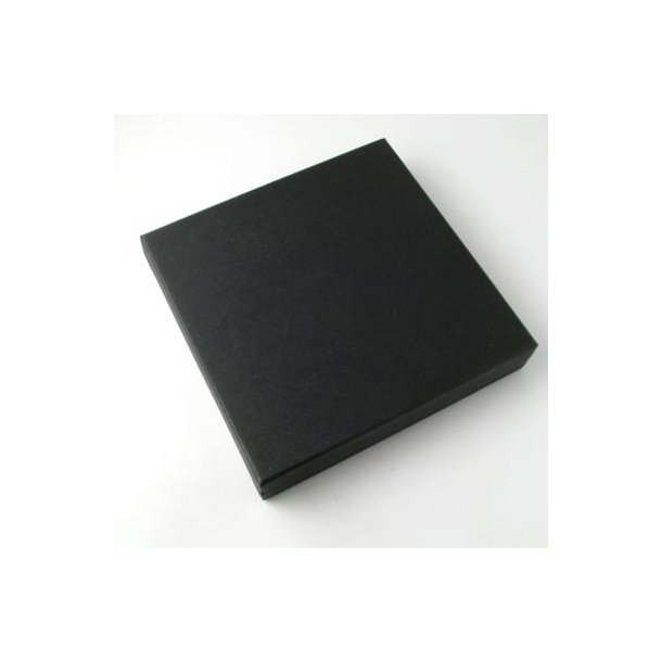 Gift box, large, elongated, matte black, 200x160x30mm, 1pc