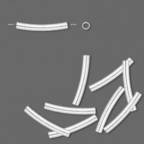 Buet rr, sterlingslv, 15x2mm, huldiameter 1,5 mm, 2 stk.