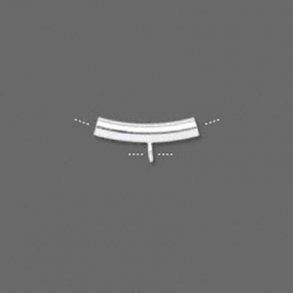 Buet rr med je p tvrs, slv, 15x3 mm, indre rrdiameter 2,5 mm, 1 stk