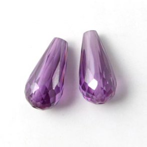 Zirkonia, Tropfen, dunkelviolett, 18 x 9 mm, 1 Stk.