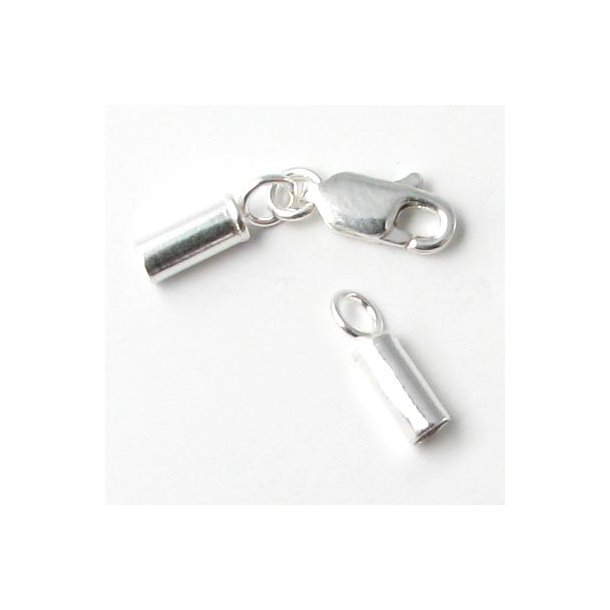 Kdeafslutning, slv med flad karabin og 3/2,5 mm muffe, 1 st