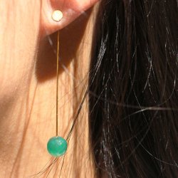 Ohrstecker mit 6 mm Platte, geb&uuml;rstetes Sterlingsilber, 2 Stk.