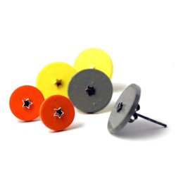 Ohrstecker mit Stern, versilbertes Messing, mit Verschl&uuml;sse, 7 mm, 2 Stk.