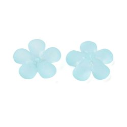 Acryl, Blume, blau, 22x23 mm, 6 Stck