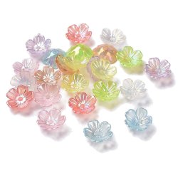 Acrylblume, gemischte Pastellfarben, AB wechselnd, 10x5x10,5mm, 20 Stck