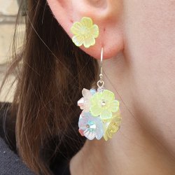 Acrylblume, gemischte Pastellfarben, AB wechselnd, 10x5x10,5mm, 20 Stck