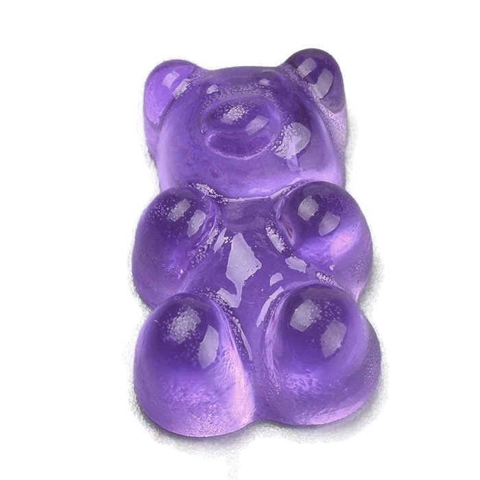 Eve Forlænge Pirat Teddy bear, resin, purple, imitation candy bear, 17x12x7mm, 6 pcs
