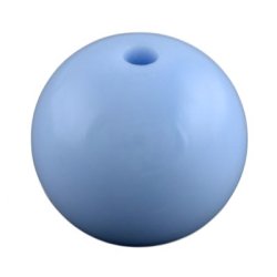 Acryl-Perlen, 20 mm, rund, baby-blau, 6 Stk.
