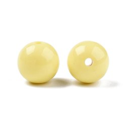 Acryl-Perlen, 16 mm, rund, helles gelb, 6 Stk.