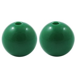 Acryl-Perlen, 20 mm, rund, dunkelgrn, 6 Stk.