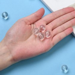 Acrylperle, kunststoff, klar, transparent, rund, Durchmesser 14 mm, 20 St&uuml;ck.