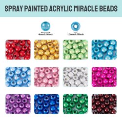 Wunderperlen, Acryl, verschiedene knallige Farben, 4 mm, 20 St�ck.