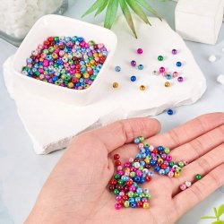 Wunderperlen, Acryl, verschiedene knallige Farben, 4 mm, 20 St�ck.