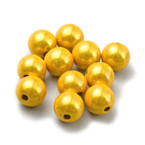 Wunderperlen, Acryl, goldfarben changgierend, 8 mm, 20 Stck.