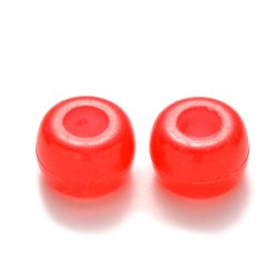 Kunststoffperle, gemischte, im Dunkeln leuchtende Farben, 9x6 mm, 20 Stck