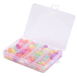 Perlenset, sortierte leuchtende Perlen, ca. 200 St&uuml;ck, 1 Box