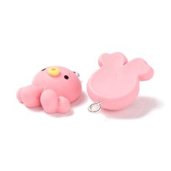 Oktopus-Anh&auml;nger mit Metall&ouml;se, Kunststoff, 26x19x9 mm, 1 St&uuml;ck