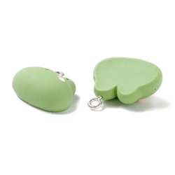 Frosch-Anh�nger mit Metall�se, hellgr�n, Kunststoff, 20x21x9 mm, 1 Stck