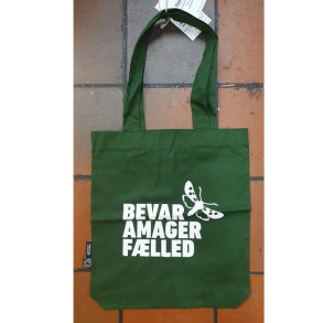 Bevar Amager Flled, grn mulepose med hvid skrift p den ene side, 1 stk