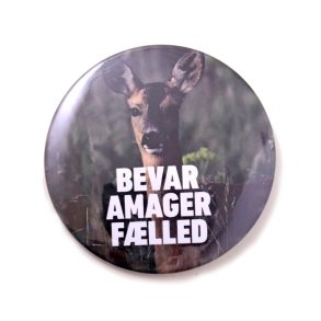 Bevar Amager Flled, Badge, rdyr, diameter 8 cm 1 stk