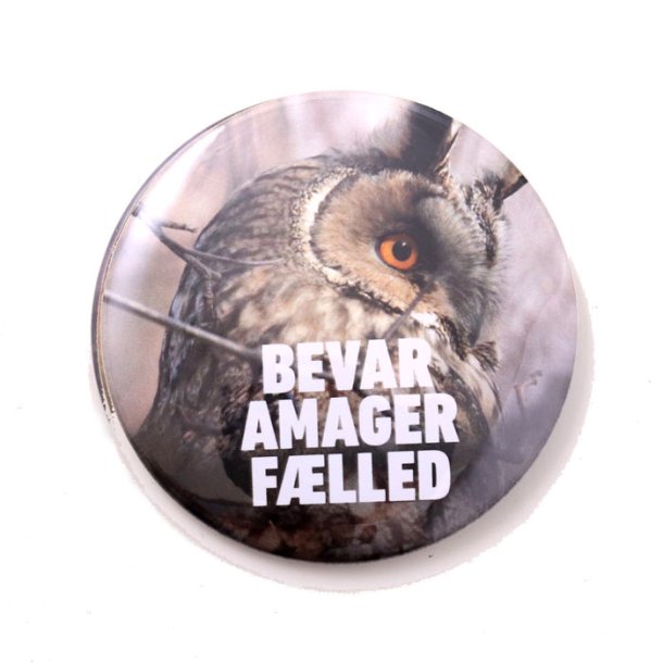 Bevar Amager Flled, Badge, ugle, diameter 8 cm 1 stk