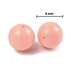 Shellpearls, hellrosa, angebohrt, 8 mm, Lochgr&ouml;&szlig;e 1 mm, 2 Stk.