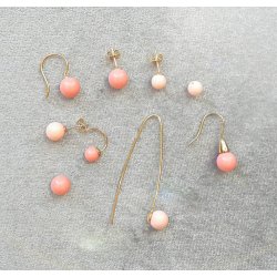 Shellpearls, hellrosa, angebohrt, 8 mm, Lochgr&ouml;&szlig;e 1 mm, 2 Stk.