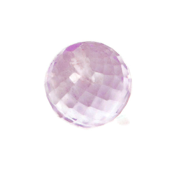 Heller Amethyst, angebohrt, facettiert, rund, 10 mm, 1 Stk