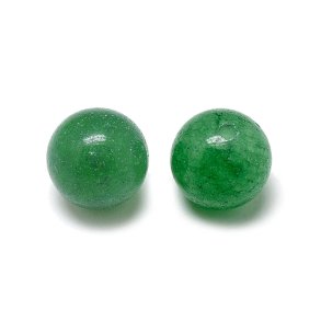Candy-jade perle, anboret, gr�n, 8 mm, hul: 1,2 mm, 2 stk.