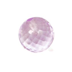 Heller Amethyst, angebohrt, facettiert, rund, 6 mm, 1 Stk