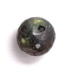 Labradorit, angebohrt, facettiert, 10 mm, 1 Stk.