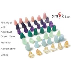 Prehnite, through-drilled, teardrop-shaped, uneven faceted bead, light green, appx. 9x6 mm, 2 pcs