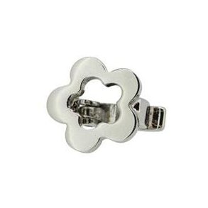 Blume, Clip-Anhänger, Edelstahl, für Band 5-6 mm, 10 mm, 1 Stk.